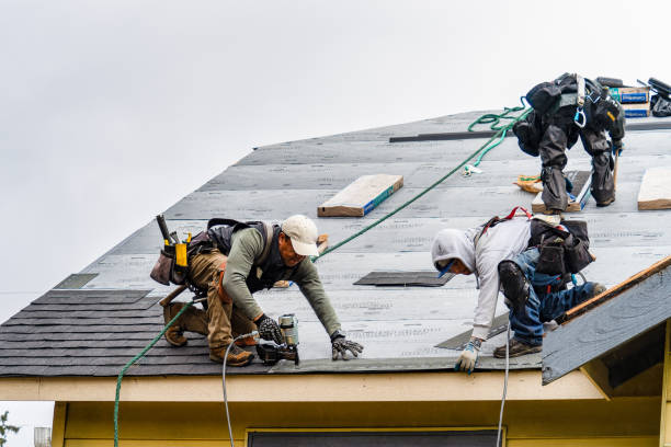 Professional Gutter Installation technician working in Stratford, TX